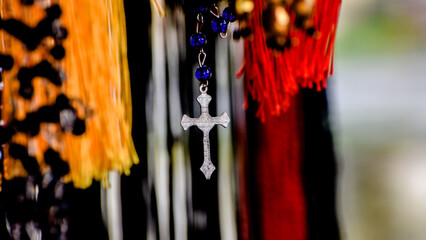 Hanged locket or  Jesus Christ  pendant  sell on street market in India