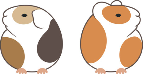 Guinea pig logo. Isolated guinea pig on white background