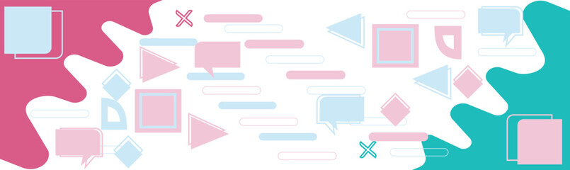 Colorful template banner and Background with gradient color. Design with Geometric shape.