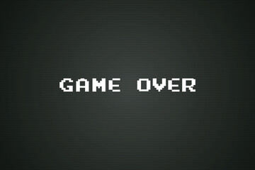 Game Over background .8 bit game.retro game.