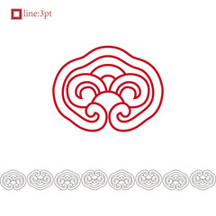 Chinese decorative frames and elements ornaments. Traditional oriental border decoration. Romantic arabesque element vector design art deco illustration wallpaper heart ornament seamless shape curve.