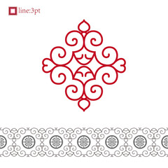 Chinese decorative frames and elements ornaments. Traditional oriental border decoration. Romantic arabesque element vector design art deco illustration wallpaper heart ornament seamless shape curve.