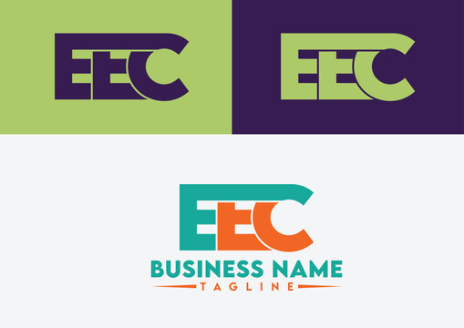  Letter EEC logo design, EEC letter logo