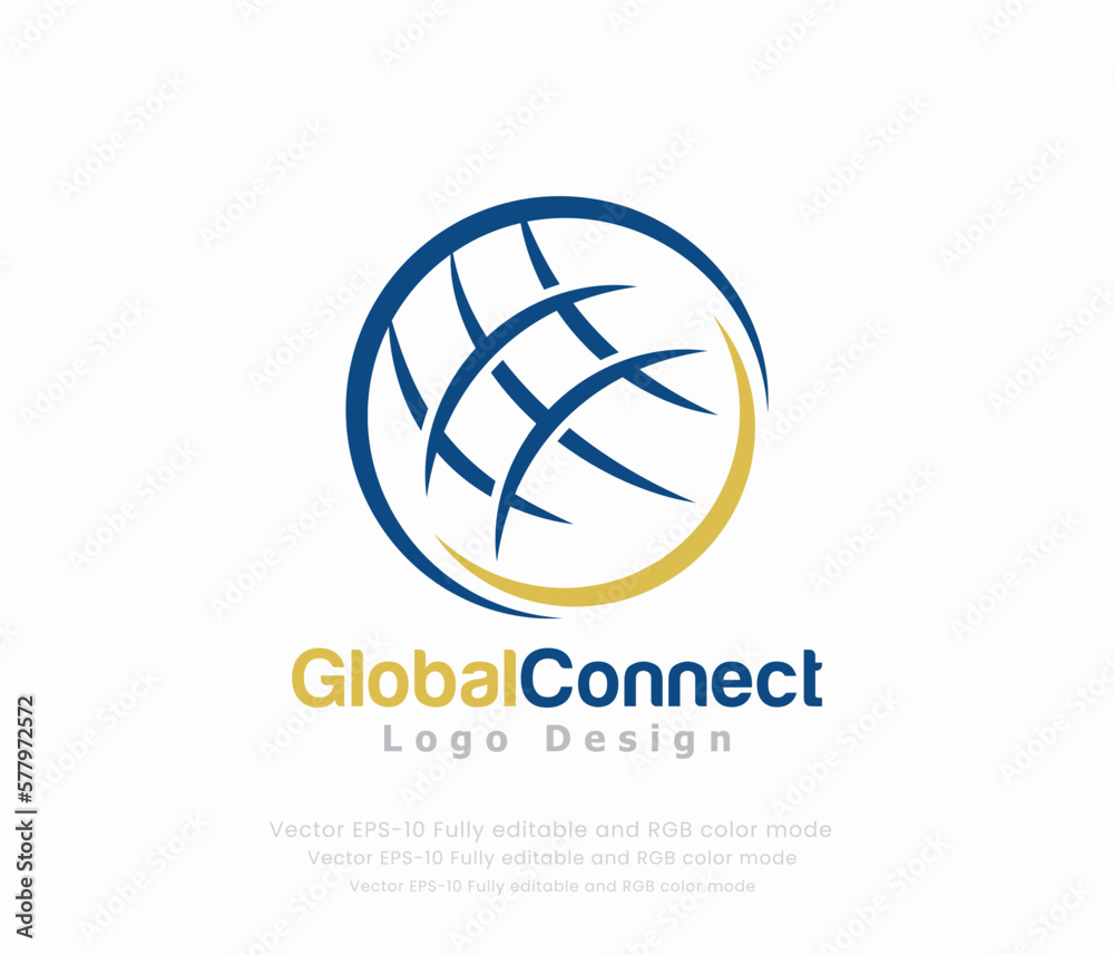 Wall mural World Global logo