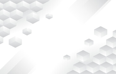 White 3D hexagon Texture Background