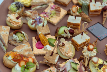 Cocktail : Plateau de dégustation lors d'une réception