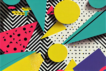 Colorful abstract Background consisting of different shapes