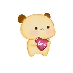 A. teddy bear with heart
