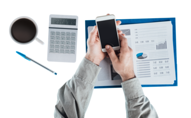 Businessman using a smart phone