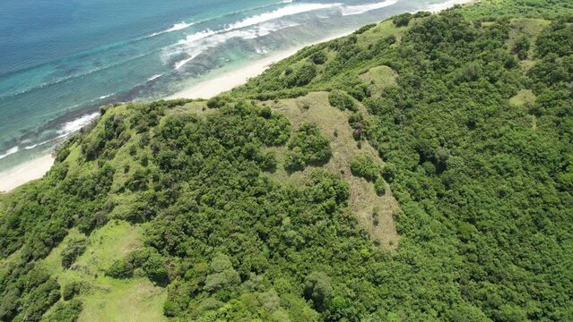 Aerial view of Bima beach, Sumbawa island