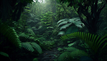 Floresta Amazônica IA Generativa - obrazy, fototapety, plakaty