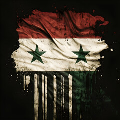 artistic flag of syria in unique style generative AI