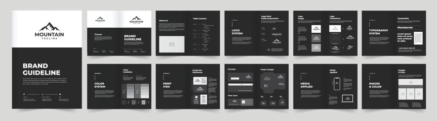  Brand guideline and Brand Identity guidelines layout 