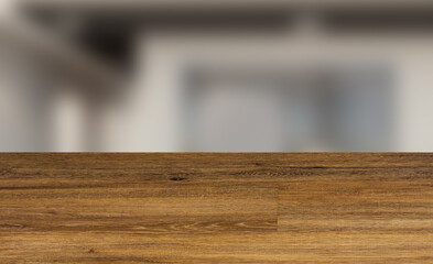 Modern office Cabinet.  3D rendering.   Meeting room. Mockup.   Empty paintings, Background with empty wooden table. Flooring.