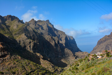 Fototapeta premium The village of Masca in the mountains in Tenerife in Spain