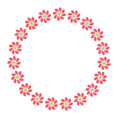 花の円形フレーム