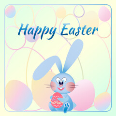 easter card with bunny