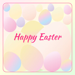 easter card with eggs