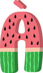 Watermelon letter À