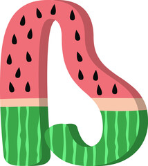 Watermelon letter ß