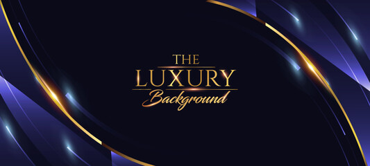 Golden Black Corner Curve Lines Award Background. Traditional Style Sparkle Glowing Effect. Jubilee Night Decorative Element Invitation. New Trend Shining Marketing Visual. Corporate Modern Template