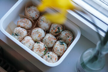 Home made Japanese style rice ball