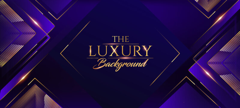 Golden Blue Diamond Square Shape Award Background. Jubilee Night Decorative Element Invitation Card. Elegance Film Award Artwork. Classic LED Screen visual.