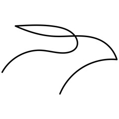 Linear rabbit illustration, easter decoration