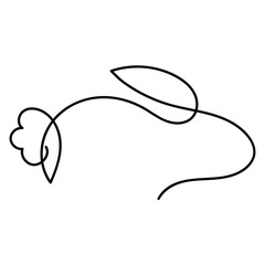 Linear rabbit illustration, easter decoration