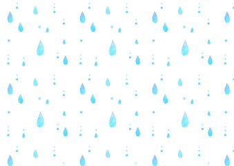 雨パターン 水彩テクスチャあり