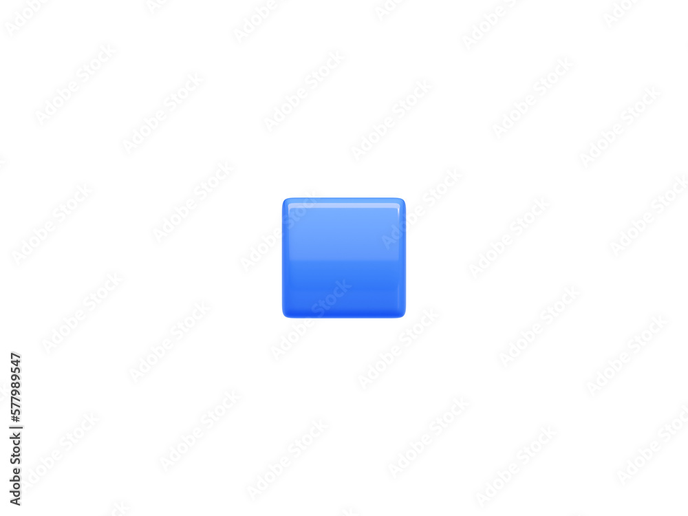 Poster rectangular long button with rounded and sharp borders 3d render illustration.