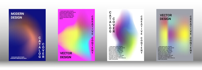 Artistic covers design. Creative fluid colors backgrounds. Set of abstract covers