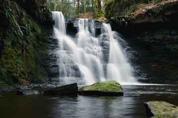Goit Stock waterfall, Harden Beck, Bradford, Yorkshire