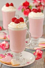 yogurt with strawberry and mint