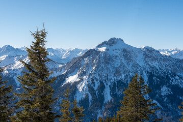 Panorama of a colorful mountain landscape. Austria