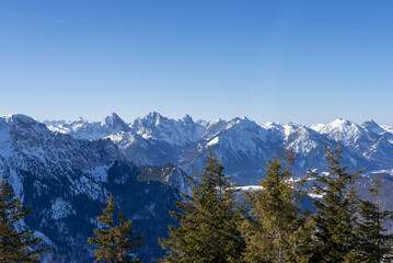 Panorama of a colorful mountain landscape. Austria