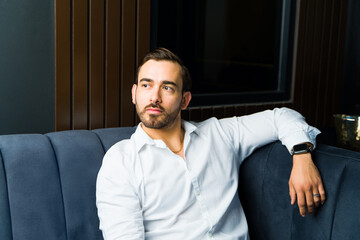Fototapeta premium Stylish young man in his 30s posing