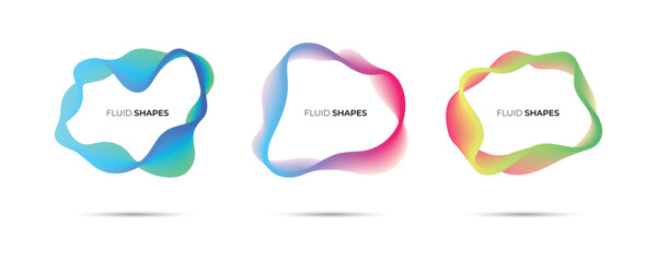 abstract gradient fluid shapes. vector banner templates