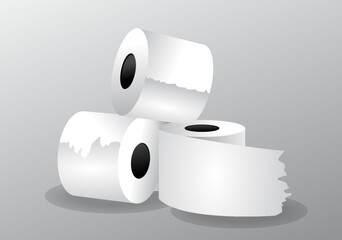 illustration of white roll paper 

isolated