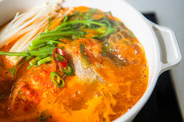 Today's dinner menu is cod soup