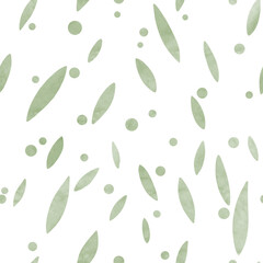 seamless pattern with leaves. Seamless pattern in pastel green leaves. Pattern for textiles, clothes, fabrics, wallpapers, covers for accessories.