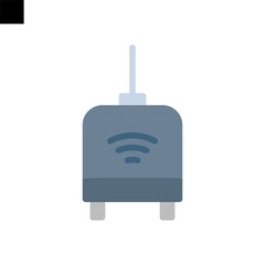 smart plug icon flat style vector