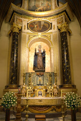 Fototapeta na wymiar Basilica Metropolitan Cathedral of Lima, Chapel of Our Lady of Peace, Lima, Peru