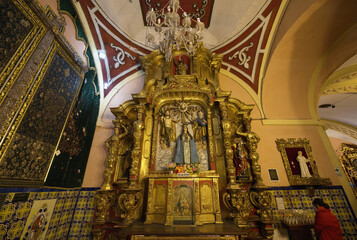 Fototapeta na wymiar Basilica and Convent of the Virgin of Mercy, Altar, Lima, Peru