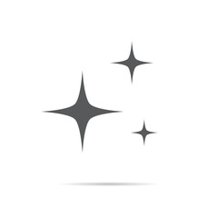 Clean star, shiny icon vector in flat style