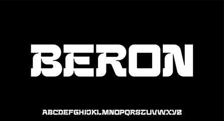 futuristic and modern alphabet font vector