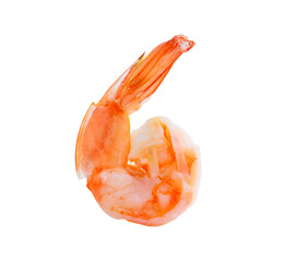 Cooked shrimp isolated on transparent png
