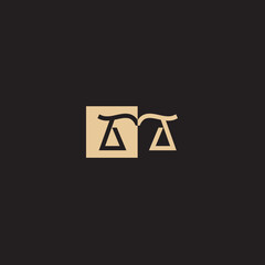 Gold Law is a logo design of a golden scale made from simple golden lines.