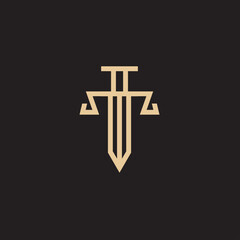 Gold Law is a logo design of a golden scale made from simple golden lines.