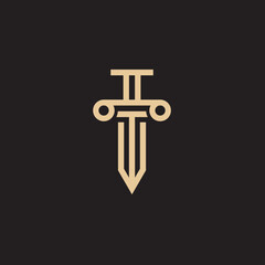 Gold Law is a logo design of a golden scale made from simple golden lines.